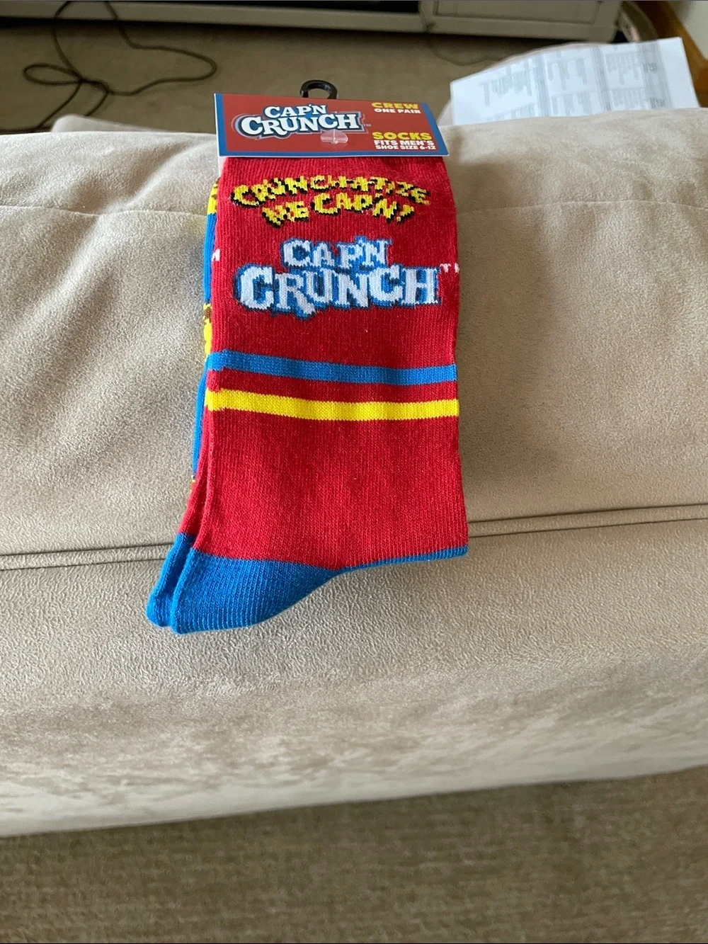 Men’s Blue Novelty Socks -captain  crunch